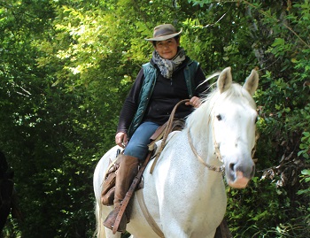 Our team for horseback rides in southern CHile: Alejandra