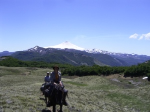 horseback trailriding in Chile, Volcan Villarrica