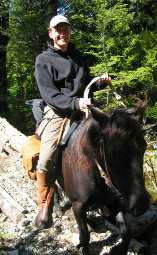 Bernhard mit Canela - Wanderreiten in den Anden